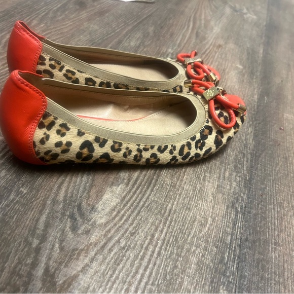 BCBG Generation 7.5 Leopard Print/orange Ballet Flats- good condition with wear - Picture 11 of 11